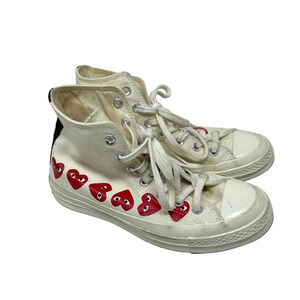 Comme Des Garçons Play x Converse Chuck 70 Hi Multi Hearts Sneakers‎ Size 5